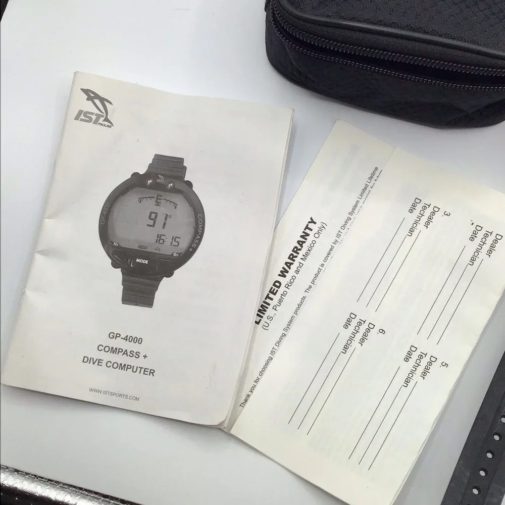 Ist Proline Compass Plus GP 4000 Dive Computer Wrist Watch With Case Manual